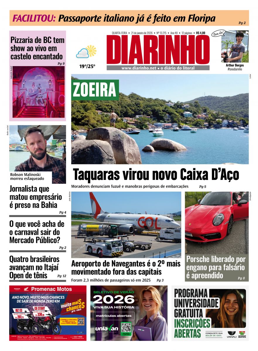 Capa de hoje