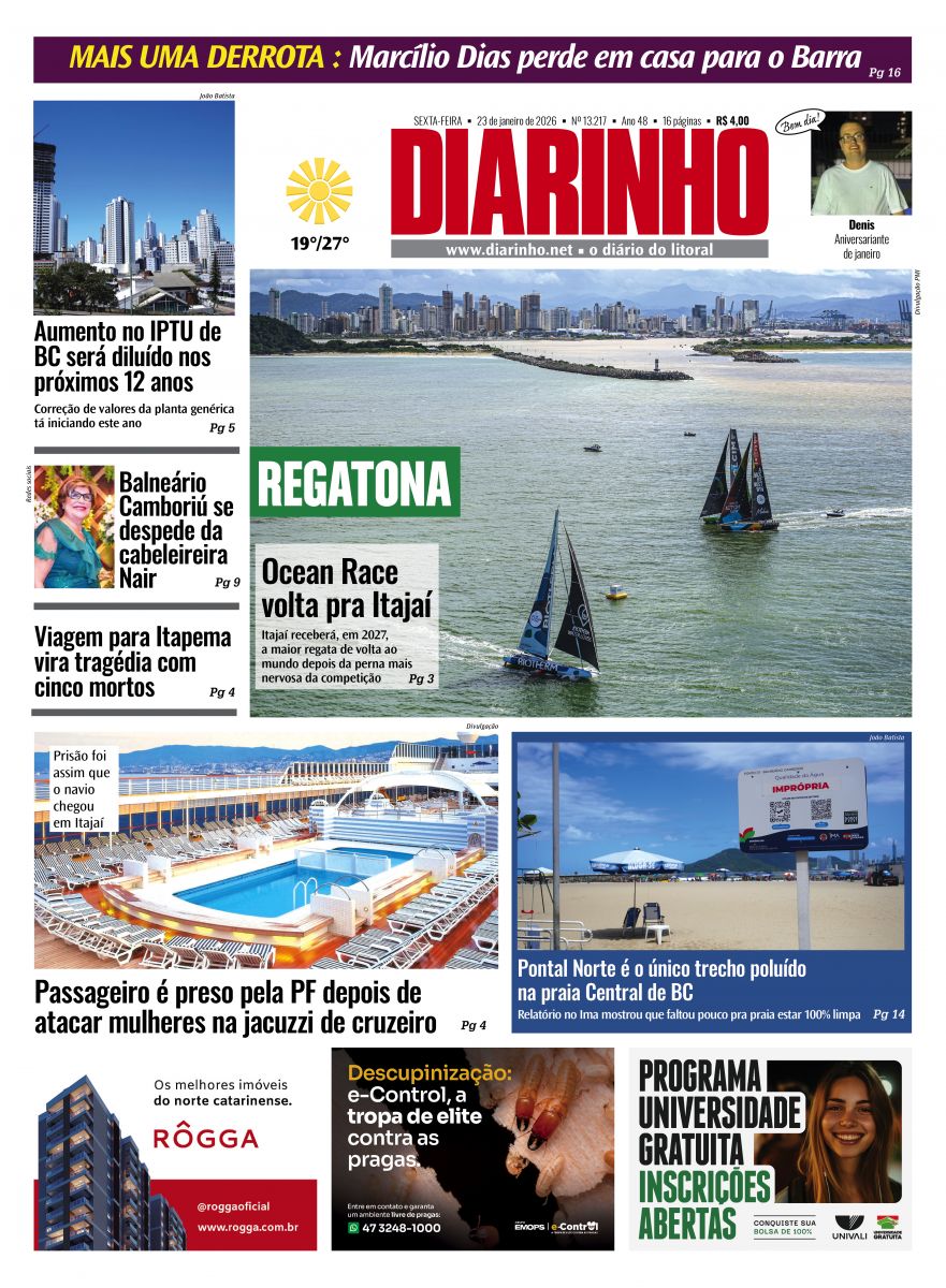 Capa de hoje