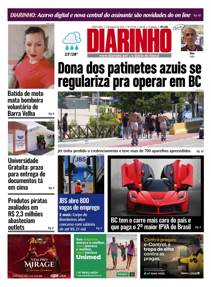 Confira a capa de hoje