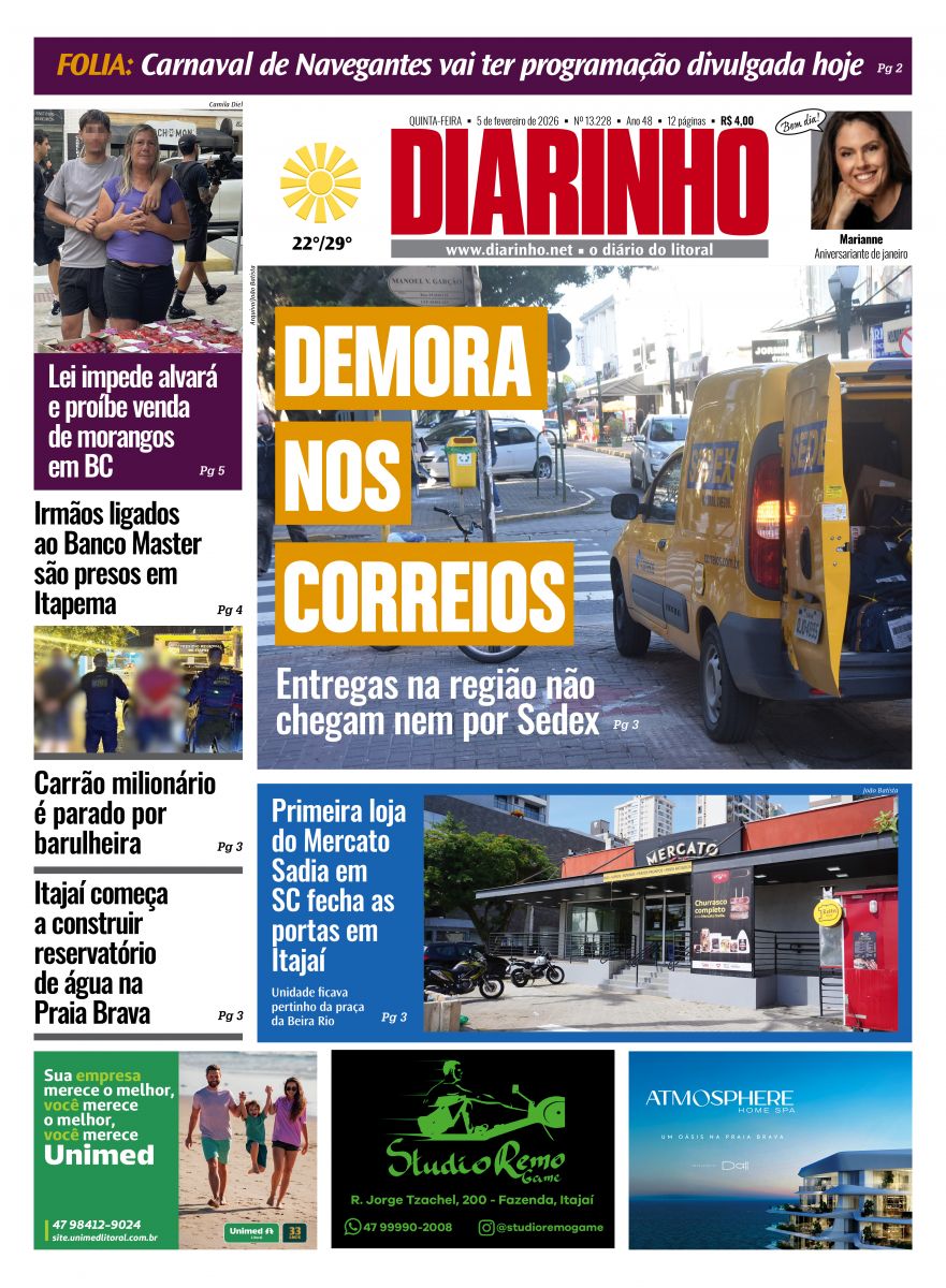 Capa de hoje