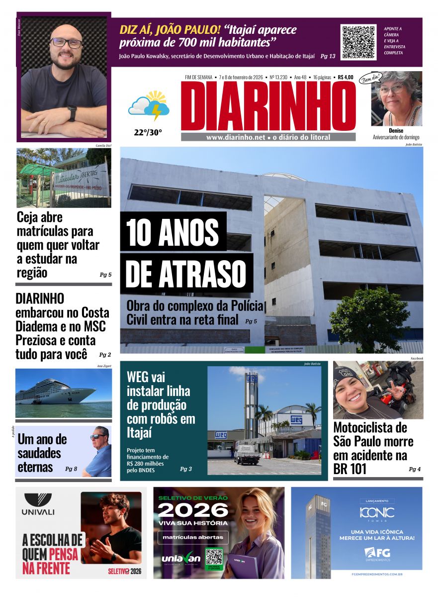 Capa de hoje