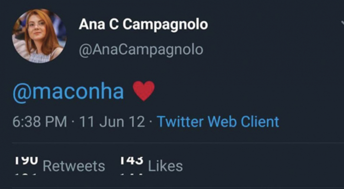 Essas são algumas postagens no twitter da deputada estadual, cujo perfil ela apagou logo depois do bafão nas redes sociais