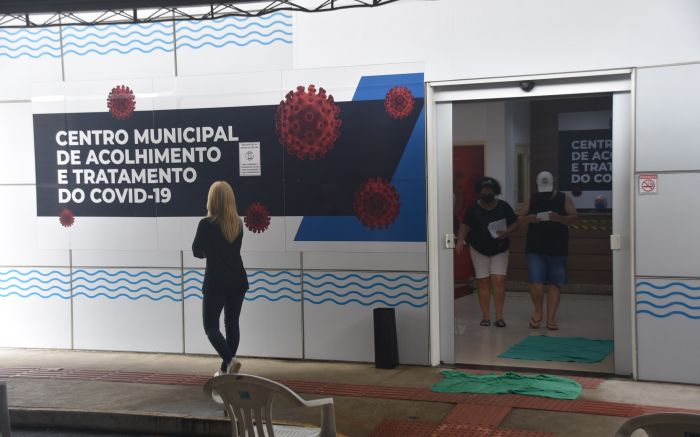 Mulher estava internada no centro de covid de Balneário (Foto: Divulgação)