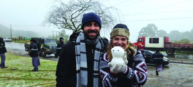 Galera pode curtir a neve nesta segunda-feira