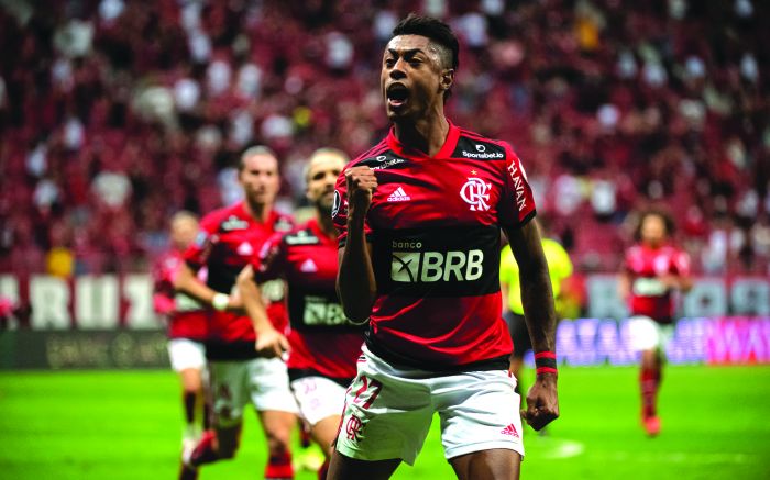 Flamengo goleou o Olimpia por 5 a 1 e avança pras semifinais; Palmeiras e Galo farão uma das semi (foto: Alexandre Vidal - CRF)