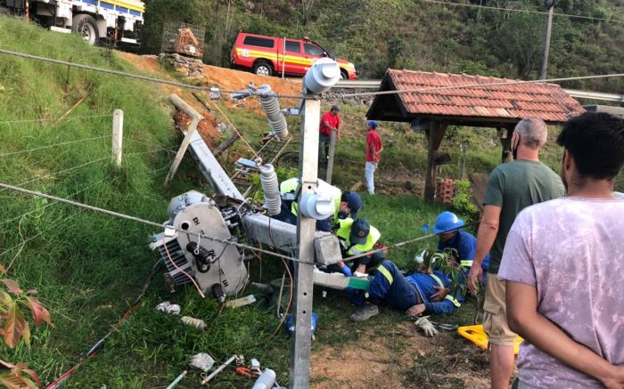 Acidente foi no bairro Itaipava nessa segunda 
 (Foto: Divulgaçao)