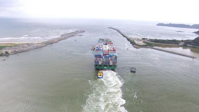Porto de Itajaí pagou indenização pelos danos causados pelas obras de dragagem na foz do rio Itajaí-açu (Foto: Arquivo/Divulgação)