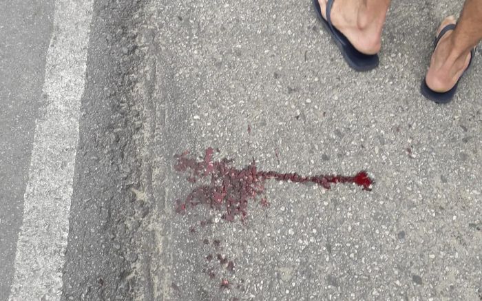 Idoso e neta estavam na motocicleta Foto: Divulgação/ Agentes de Trânsito