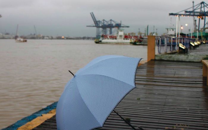 Navegantes registrou 22 milímetros de água nas últimas 24h, mas nada preocupante, por hora. Foto Arquivo.
