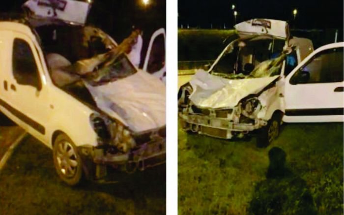 Automóvel ficou destruído, mas motorista não teve ferimentos
 Foto Redes Sociais. 