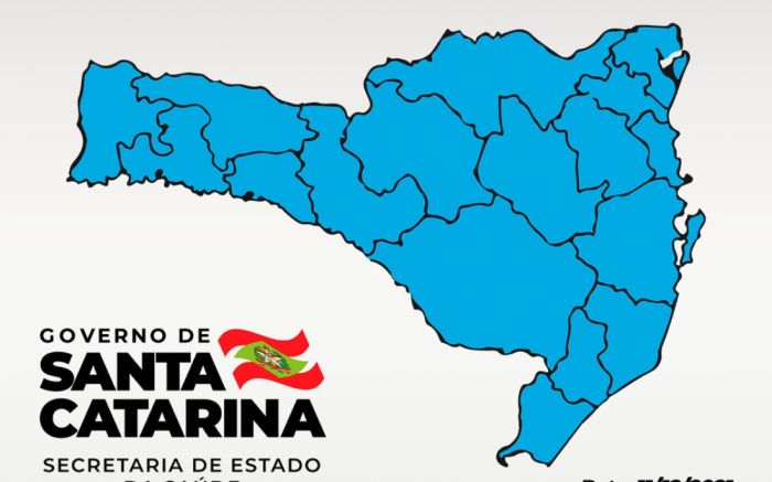 A mudança em relação ao mapa da semana passada ocorreu nas regiões Médio Vale do Itajaí, Xanxerê, Extremo Sul e Grande Florianópolis Foto: Divulgação