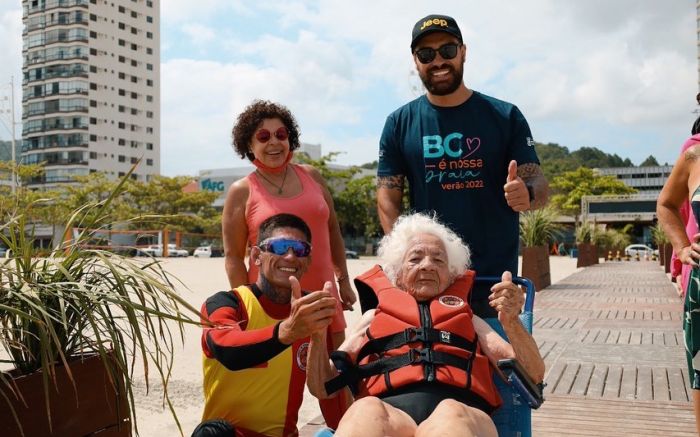 Presente de aniversário foi um banho de mar