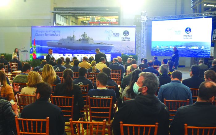 Marinha promoveu cerimônia oficial no Thyssenkrupp Estaleiro, em Itajaí (foto: João Batista)