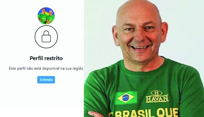 Twitter suspendeu a conta de Hang assim como o Instagram
(foto: reprodução)