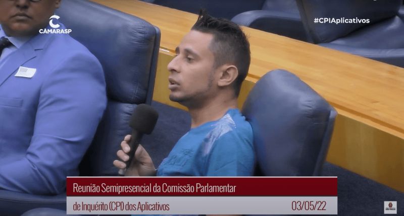Thiago, dono da empresa de entregas THL, prestou depoimento na CPI