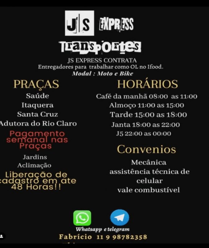 Anúncios de OLs em rede social