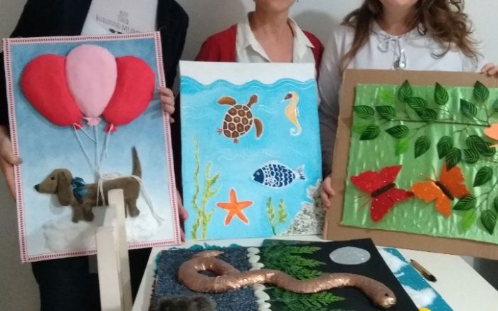 Cada obra vai estar acompanhada de uma sinopse escrita em braile para contextualizar a experiência tátil Foto: Divulgação