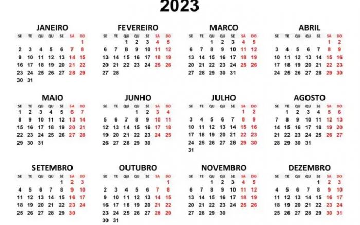 Calendário De 2023 Tem Nove Feriados Nacionais E Cinco Pontos