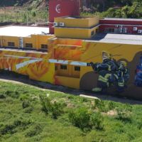 Batalhão de BC ganha pintura mural em homenagem aos bombeiros