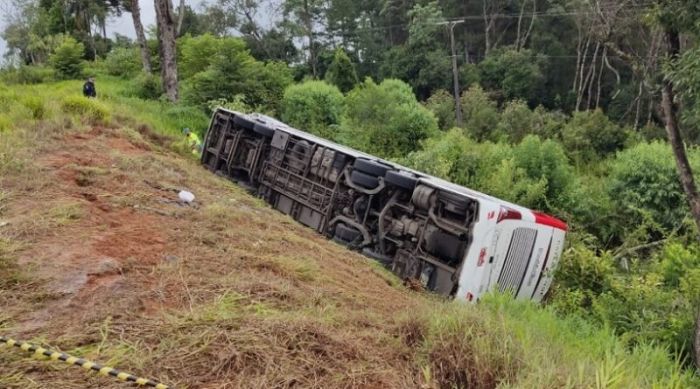 Tragédia com ônibus da Catarinense aconteceu na madrugada de terça-feira
Foto: Divulgação