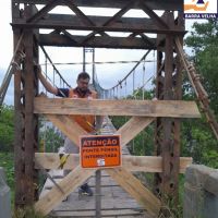 Defesa Civil interdita Ponte Pênsil de novo