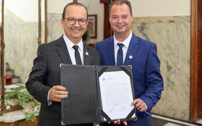Na sexta-feira, Evandro participou do primeiro compromisso como secretário de Estado de Turismo (Foto: Divulgação Secom)