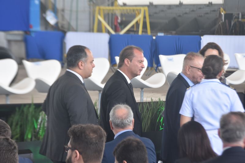 O secretário de Desenvolvimento Econômico, Thiago Morastoni, o secretário de Estado de Turismo, Evandro Neiva, e o prefeito Volnei