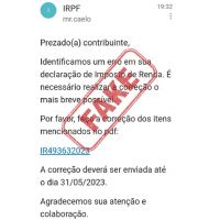 Receita Federal alerta para golpe contra contribuintes do Imposto de Renda