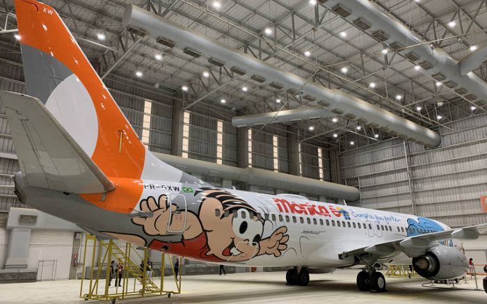 Turma da Mônica ganha avião temático em homenagem aos 60 anos. (Foto: Divulgação)