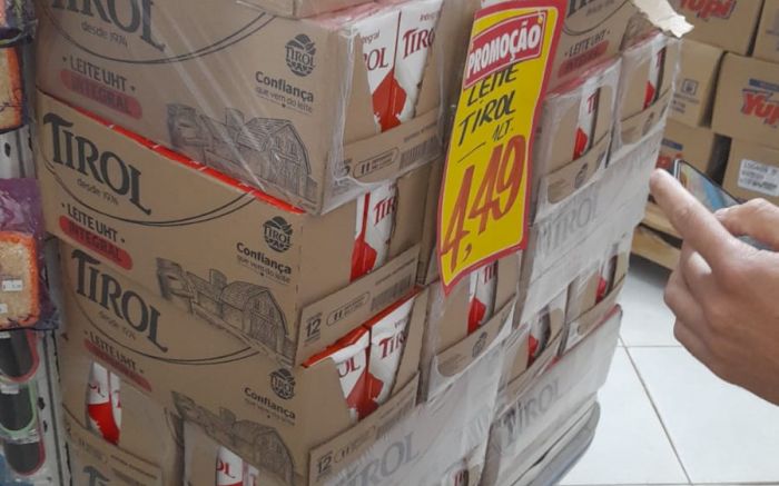 Leite estava na promoção a R$ 4,49
(Foto: Divulgação)