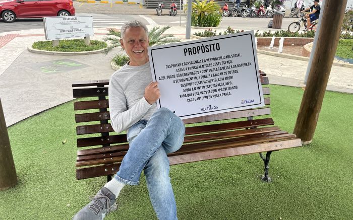 Praça da Studio Remo é para o uso de toda a comunidade, explica dono da Studio Remo (Foto: Ana Zigart)
