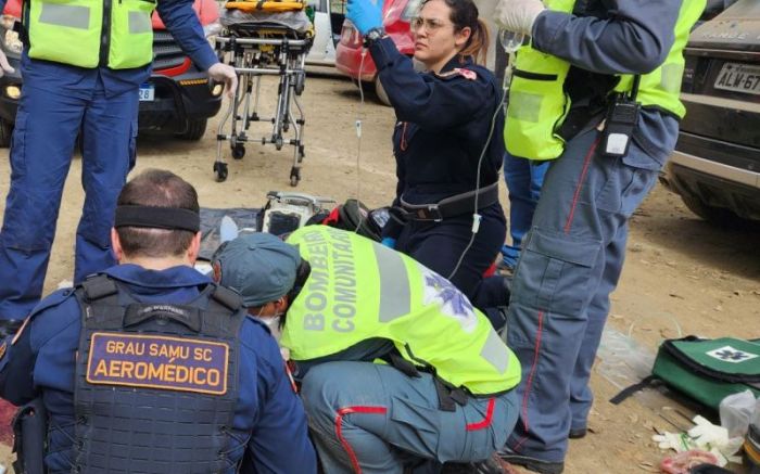 Acidente aconteceu na terça-feira em um haras de Camboriú (Foto: CBMSC)