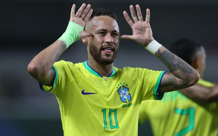 Neymar se tornou o maior artilheiro da Seleção em jogos oficiais. Foto: Vitor Silva/CBF 