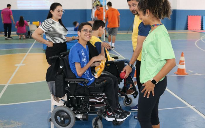 Evento do Comitê Paralímpico Brasileiro foi realizado na escola Melvin Jones

Foto: Luciana Leão/Prefeitura de Itajaí