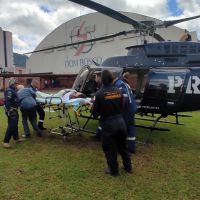Helicóptero da PRF auxilia grávida em trabalho de parto no Alto Vale