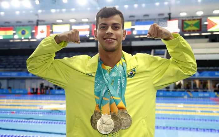 Cachorrão foi o principal medalhista do Brasil com quatro ouros. Foto: Divulgação/COB