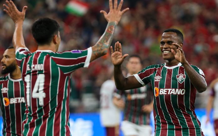 Jhon Arias e John Kennedy garantiram a vitória do Tricolor
(foto: Divulgação/Fluminense
)