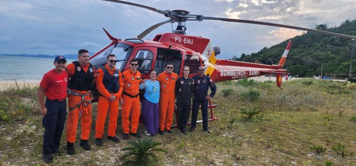 Caso aconteceu em uma área fechada de mata em Bombinhas (Foto: CBMSC)