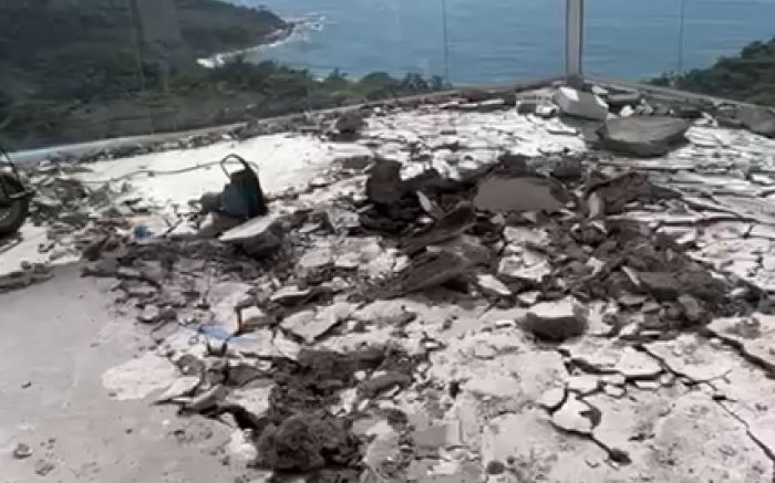 Problemas vêm desde o início das obras, no ano passado (Foto: Reprodução)