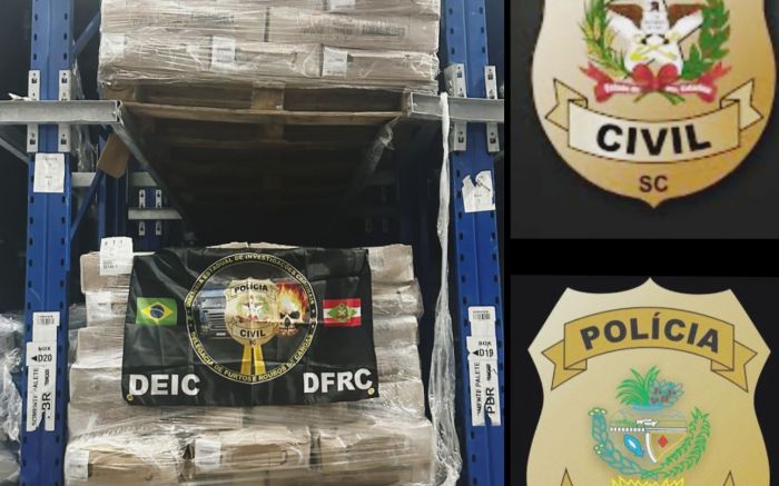 Criminosos se passavam por representantes comerciais para roubar a mercadoria 
 (Foto: Divulgação/Polícia Civil de Santa Catarina) 