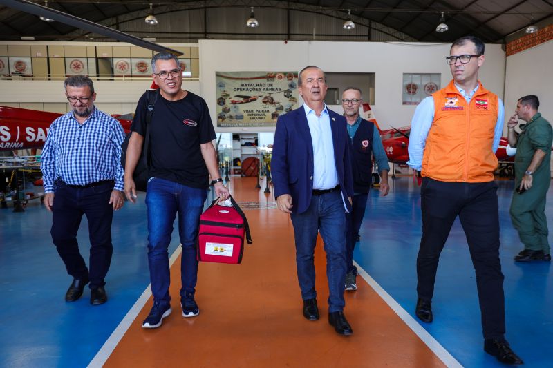 Aeronave Arcanjo fez o transporte até Canoas (foto: Secom SC)