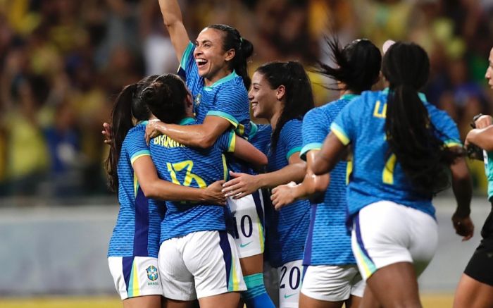 Marta marcou gols nos dois jogos contra a Jamaica. Foto: Lívia Villas Boas/CBF