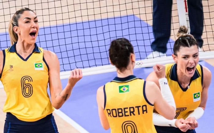 Brasil não perdeu nenhum set em três jogos até agora. Foto: Divulgação/CBV 