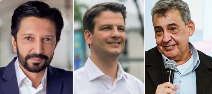 Ricardo Nunes, Eduardo Pimentel e Sebastião  Melo foram eleitos, respectivamente, em SP, Curitiba e Porto Alegre (Foto: Divulgação)