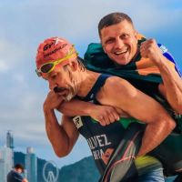 Dupla inclusiva de BC atravessa o Brasil para participar do Ironman em Aracaju