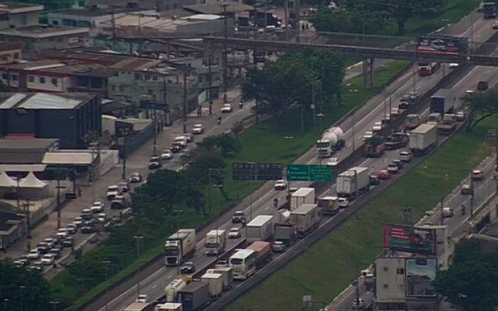 Congestionamento é na altura de BC (Foto: Reprodução)