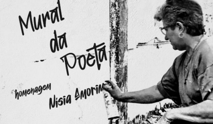 Poetisa Nísia Amorim pichava poemas nos muros de Itajaí (Foto: Divulgação)