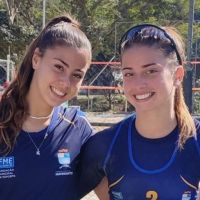 Dupla de Navegantes fica em quarto lugar no Brasileiro Interclubes de vôlei de praia