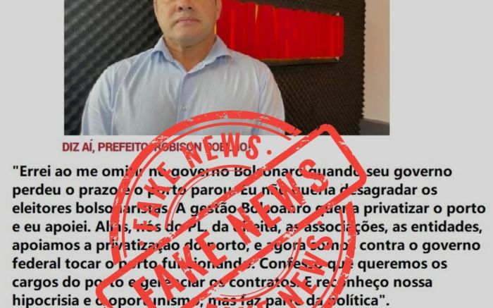 Fake news ainda se apropriou de foto do DIARINHO (Foto: Reprodução)