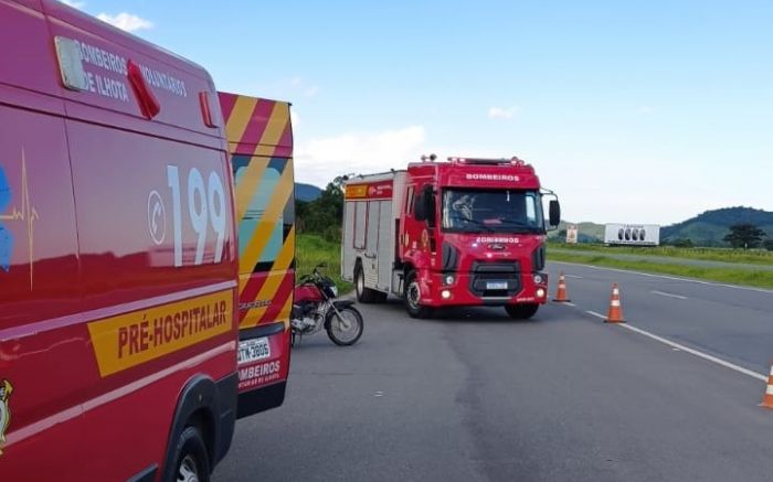 Motociclista perdeu o controle da moto e saiu da pista (Foto: Divulgação/CBVI)